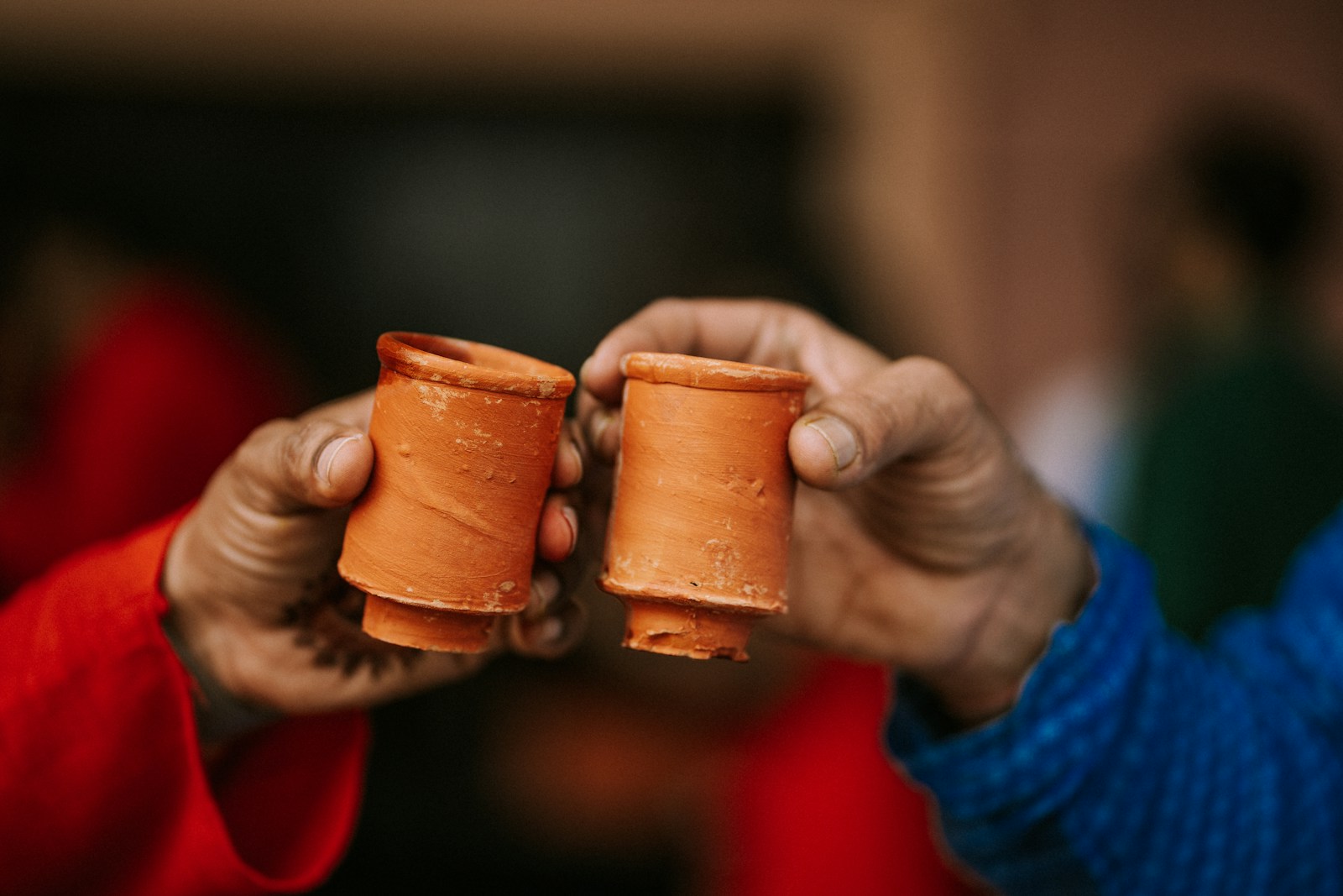 Terracotta cups held for enquiry page